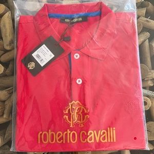 ROBERTO CAVALLI Logo Trimmed Short Sleeve Polo